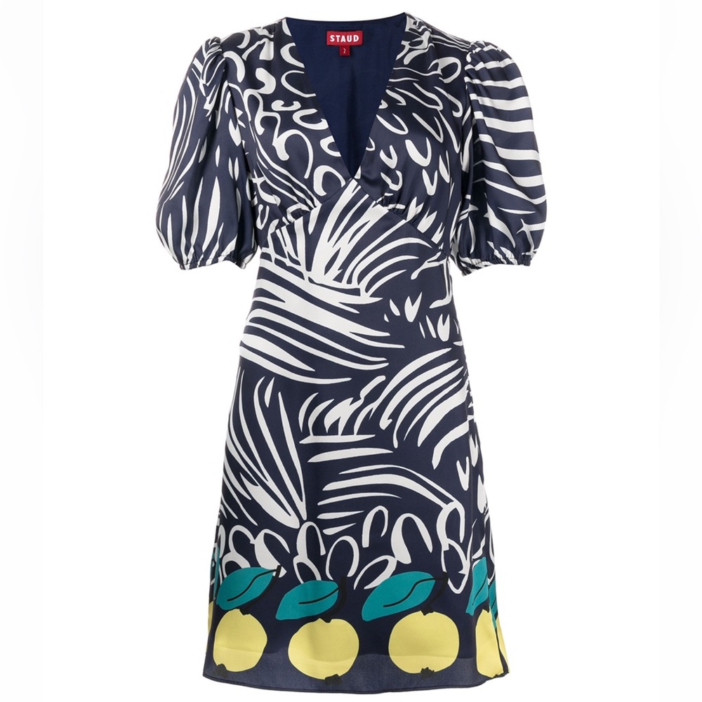 STAUD mini milla printed dress (SIZE 4)